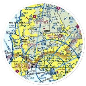 Lake Keystone Seaplane Base (57FL) VFR Sectional Sticker (30 mile)