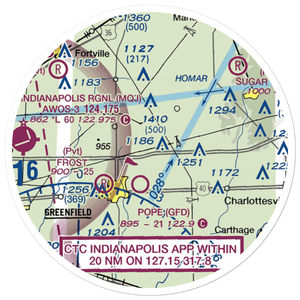 Ronnie Cole Airstrip (US-0319) VFR Sectional Sticker (20 mile)