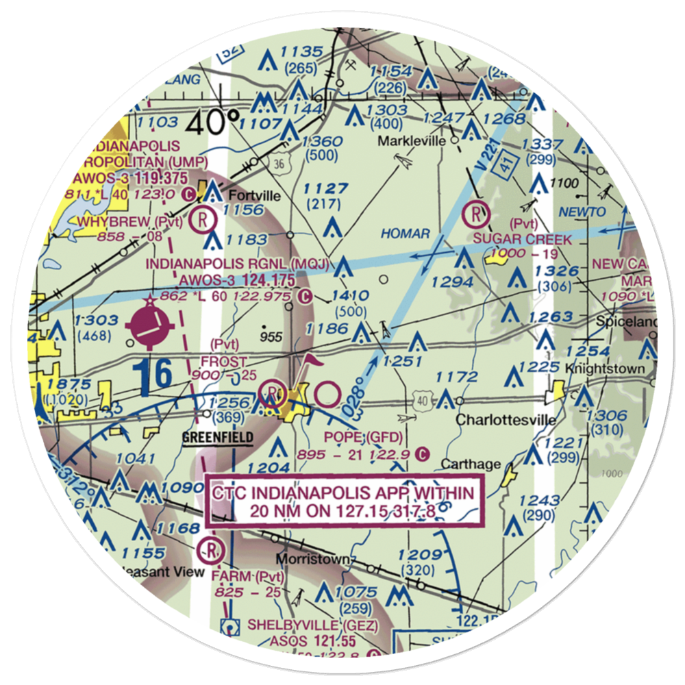 Ronnie Cole Airstrip (US-0319) VFR Sectional Sticker (30 mile) 