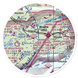 Grebe Lake Airport (AK45) VFR Sectional Sticker (20 mile)