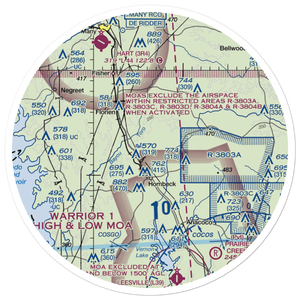 Hodges Airfield (US-0286) VFR Sectional Sticker (30 mile)