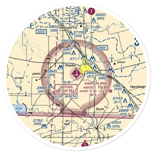Snyder Winston Field (US-0259) VFR Sectional Sticker (30 mile)