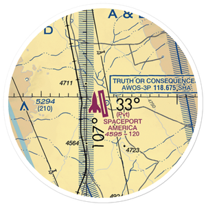 Spaceport America (90NM) VFR Sectional Sticker (20 mile)