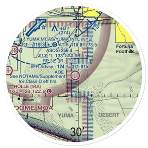 Yuma Auxiliary AAF #2 (US-0254) VFR Sectional Sticker (20 mile)