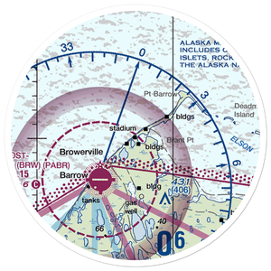 Point Barrow LRRS Airstrip (US-0252) VFR Sectional Sticker (20 mile)