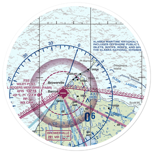 Point Barrow LRRS Airstrip (US-0252) VFR Sectional Sticker (30 mile)