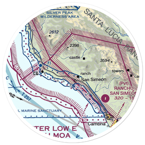 Hearst Ranch Airport (US-0249) VFR Sectional Sticker (20 mile)