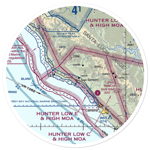 Hearst Ranch Airport (US-0249) VFR Sectional Sticker (30 mile)