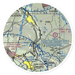 Santa Margarita Ranch Airport (US-0248) VFR Sectional Sticker (20 mile)