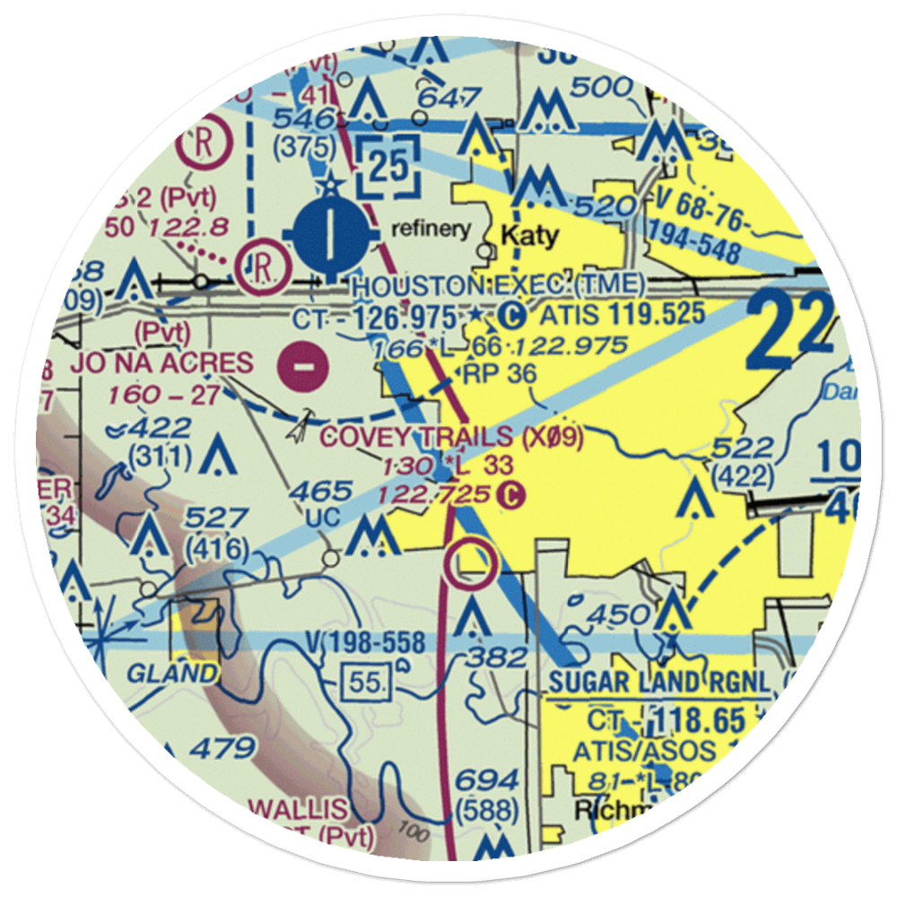 Cardiff Brothers Airport (US-0240) VFR Sectional Sticker (20 mile) 