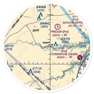 Stowers Ranch Airport (US-0239) VFR Sectional Sticker (20 mile)