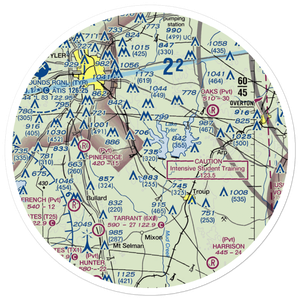 Nuttall Airport (US-0233) VFR Sectional Sticker (30 mile)