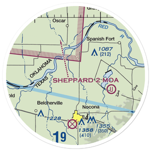 Flying F Airport (US-0232) VFR Sectional Sticker (20 mile)