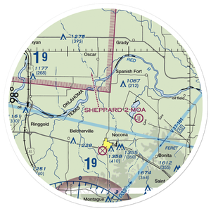 Flying F Airport (US-0232) VFR Sectional Sticker (30 mile)