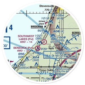 Sawyer / Southwest Lakes Airpark (US-0182) VFR Sectional Sticker (20 mile)