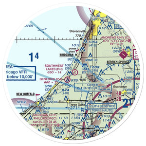 Sawyer / Southwest Lakes Airpark (US-0182) VFR Sectional Sticker (30 mile)
