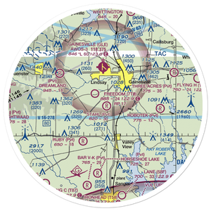 The 88 Airport (XS62) VFR Sectional Sticker (30 mile)