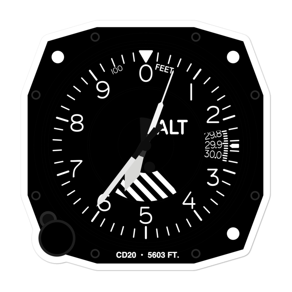 Sprague Airport (CD20) Altimeter Stickers 