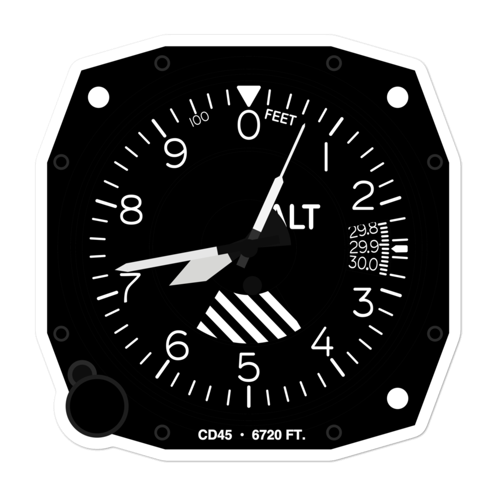 Flyin' B Ranch Airport (CD45) Altimeter Stickers 