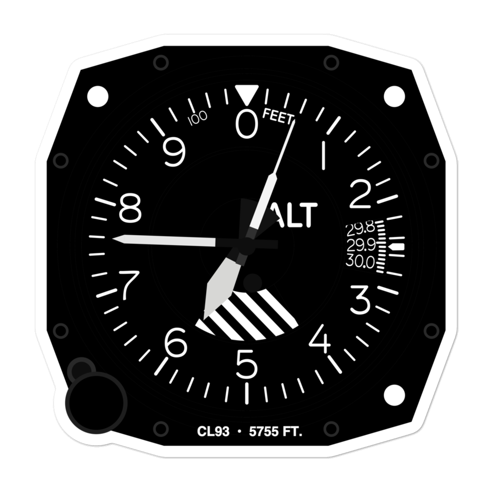Sce Shaver Summit Heliport (CL93) Altimeter Stickers 