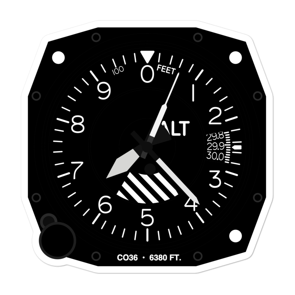 Elbert County Heliport (CO36) Altimeter Stickers 