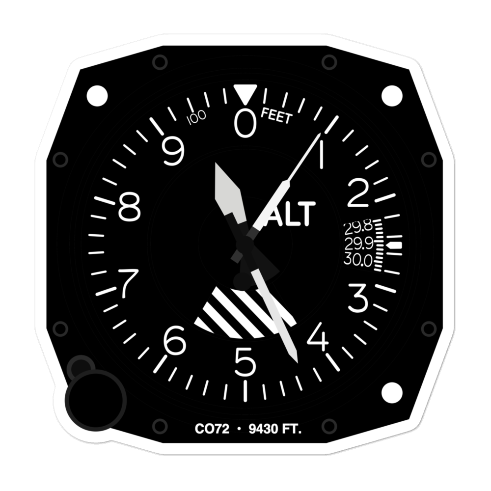 Helitrax / Telluride Heliport (CO72) Altimeter Stickers 