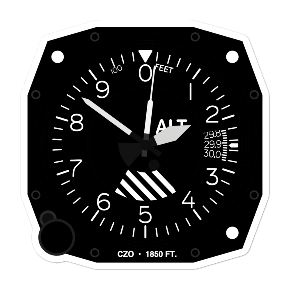 Chistochina Airport (CZO) Altimeter Stickers 