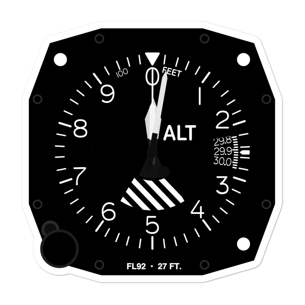L M Hughey Heliport (FL92) Altimeter Stickers 