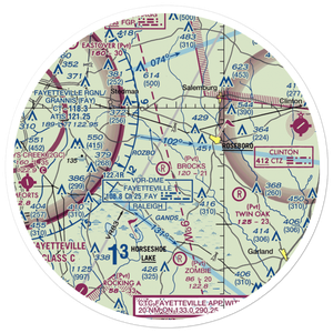 Brocks Airport (87NC) VFR Sectional Sticker (30 mile)