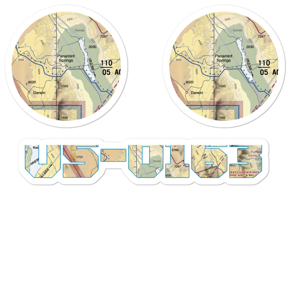 Panamint Springs Airstrip (US-0163) VFR Sectional Sticker Pack 