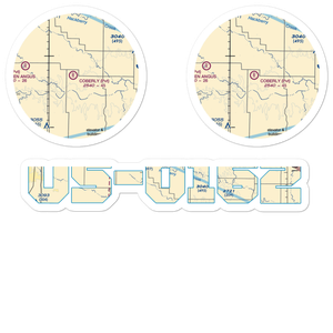 Coberly Airport (86KS) VFR Sectional Sticker Pack
