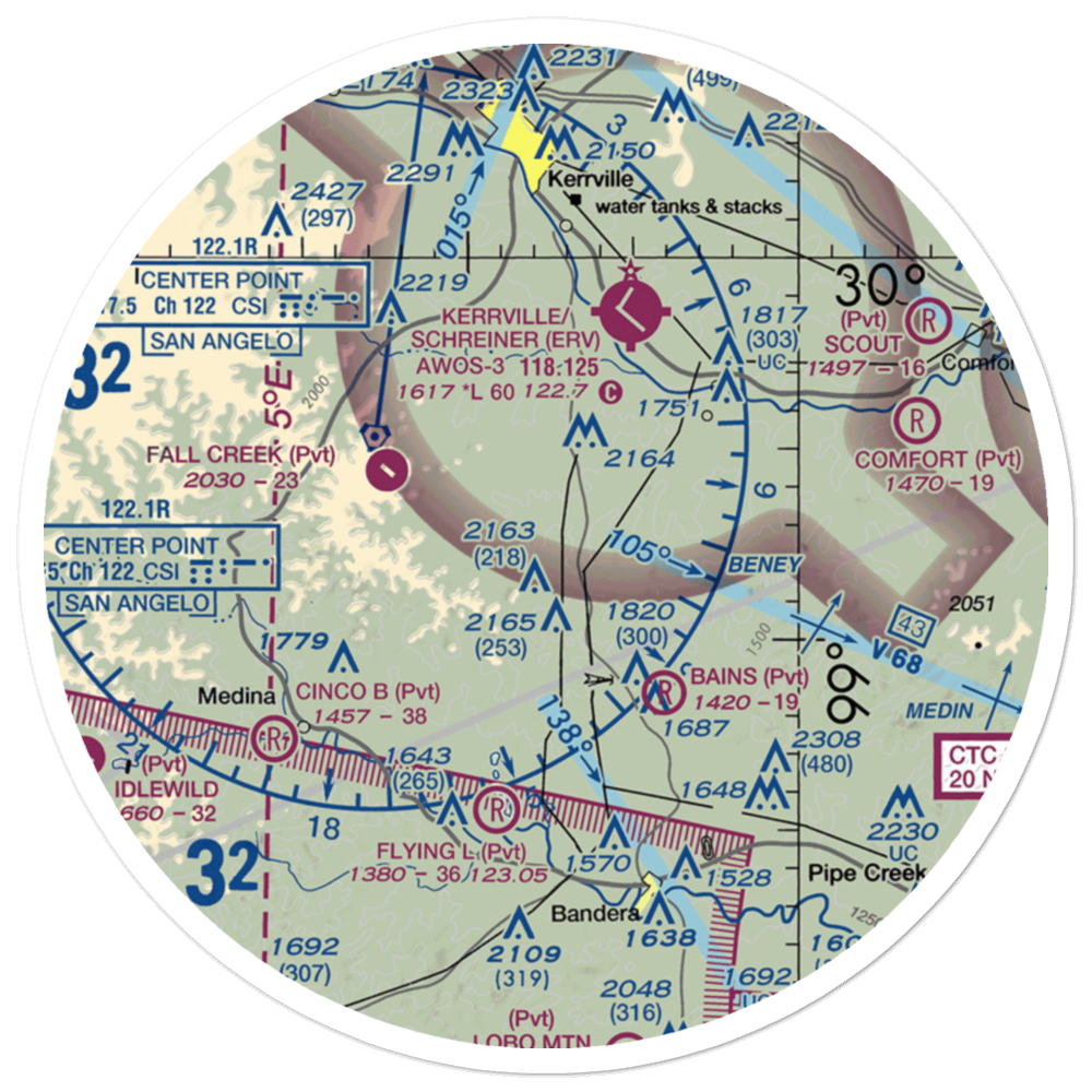 Prison Canyon Ranch Airport (US-0157) VFR Sectional Sticker (30 mile) 