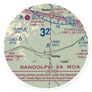 Twin Falls Ranch Airport (US-0144) VFR Sectional Sticker (20 mile)