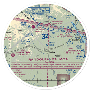 Twin Falls Ranch Airport (US-0144) VFR Sectional Sticker (30 mile)