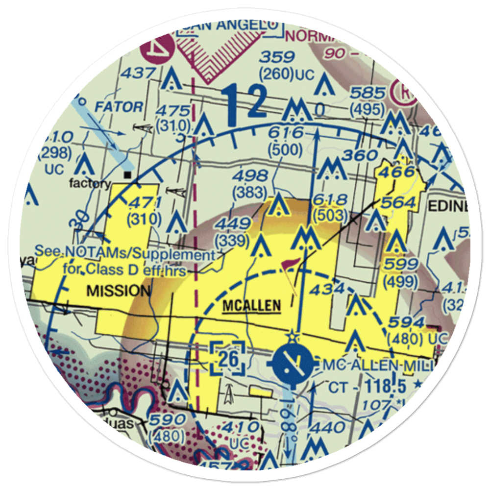 Gross Private Airport (US-0143) VFR Sectional Sticker (20 mile) 