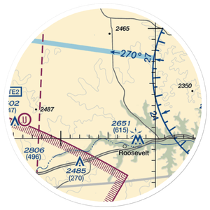 F-6 Ranch Air Field (US-0137) VFR Sectional Sticker (20 mile)