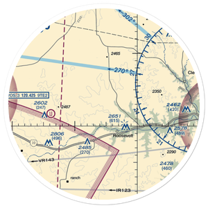 F-6 Ranch Air Field (US-0137) VFR Sectional Sticker (30 mile)