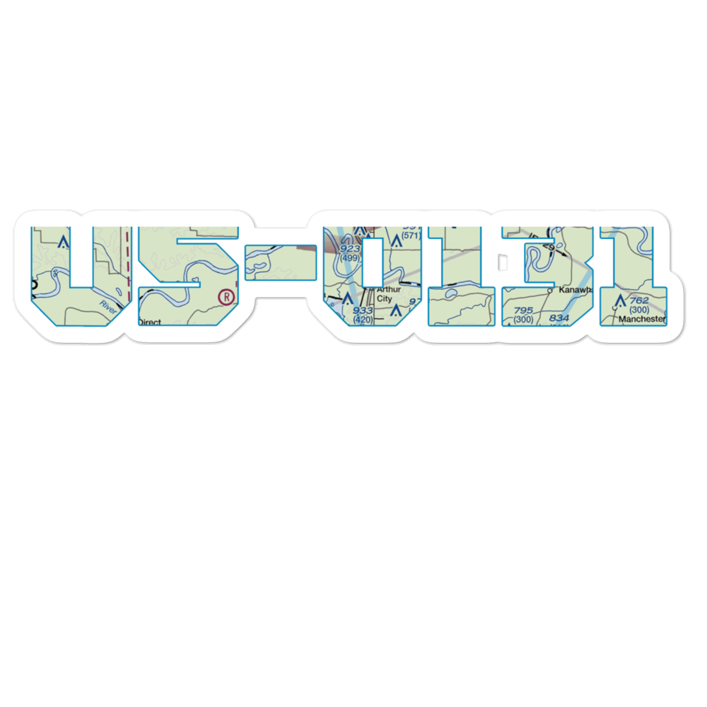 Powderly Airport (US-0131) VFR Sectional Sticker 