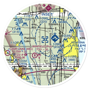 Thompson Strawberry Farm Airport (US-0130) VFR Sectional Sticker (20 mile)