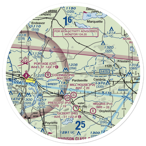 Rohde's Airport (US-0129) VFR Sectional Sticker (30 mile)