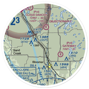 Flying O Airport (US-0128) VFR Sectional Sticker (20 mile)