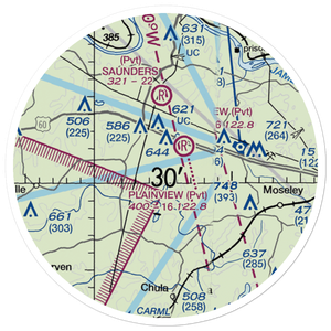 Fighting Creek Farm Airport (US-0123) VFR Sectional Sticker (20 mile)