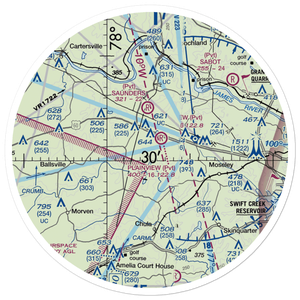 Fighting Creek Farm Airport (US-0123) VFR Sectional Sticker (30 mile)