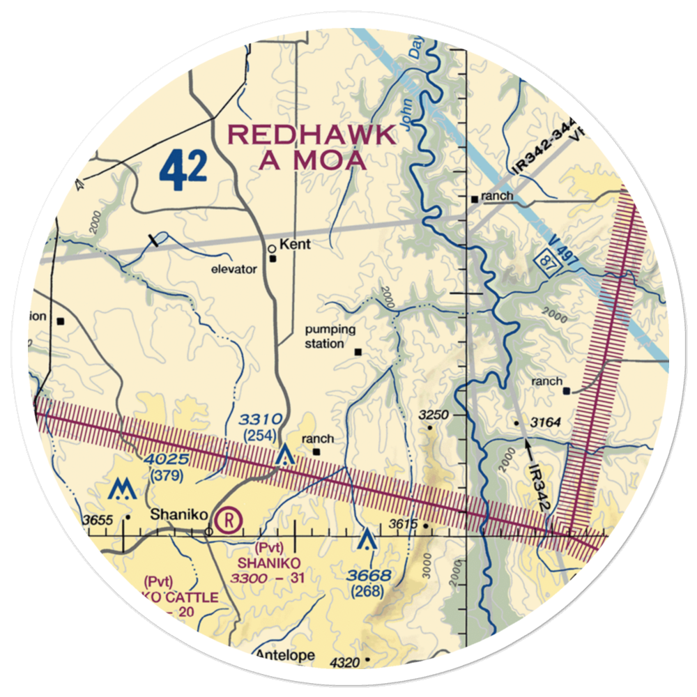 Compressor Station Nr 10 STOLport (US-0113) VFR Sectional Sticker (30 mile) 