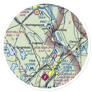 Hapworths Private Landing Area Airport (US-0103) VFR Sectional Sticker (20 mile)