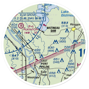 Loggy Bayou Plantation Airport (US-0100) VFR Sectional Sticker (20 mile)