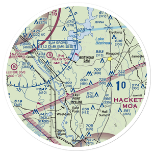 Loggy Bayou Plantation Airport (US-0100) VFR Sectional Sticker (30 mile)