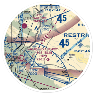 Selah Creek Landing Zone Airport (US-0087) VFR Sectional Sticker (20 mile)