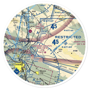Selah Creek Landing Zone Airport (US-0087) VFR Sectional Sticker (30 mile)