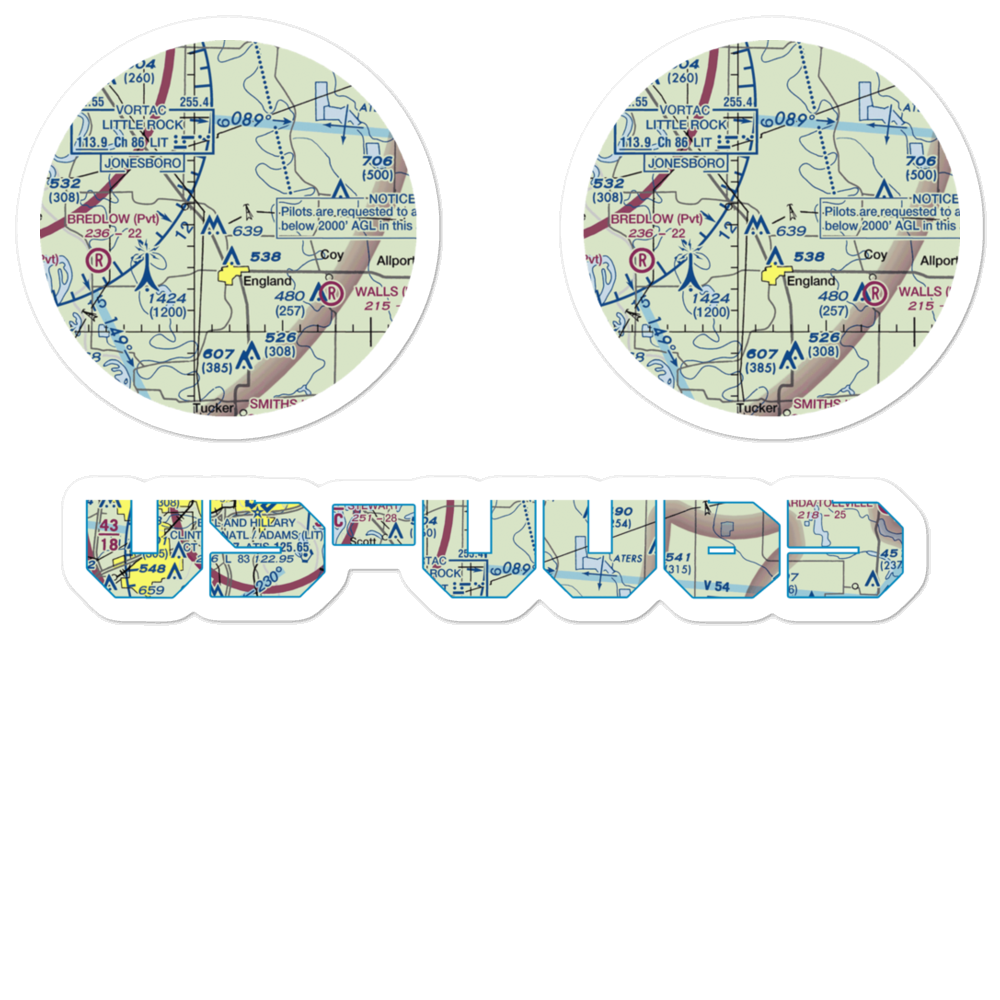 Capps Airport (US-0065) VFR Sectional Sticker Pack 